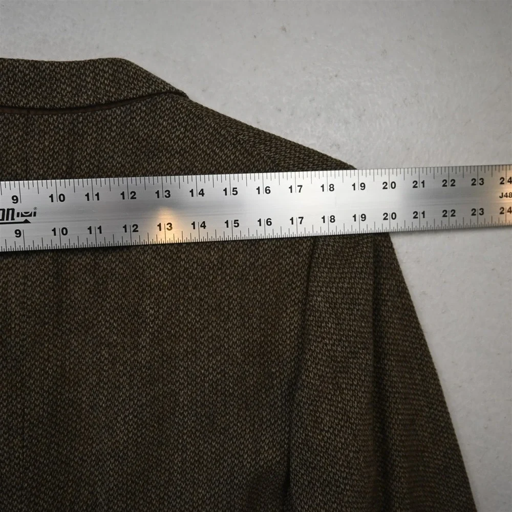 Vtg Mens 40S Brown 100% Wool Tweed Elbow‎ Patches Blazer Suit Jacket Sport Coat